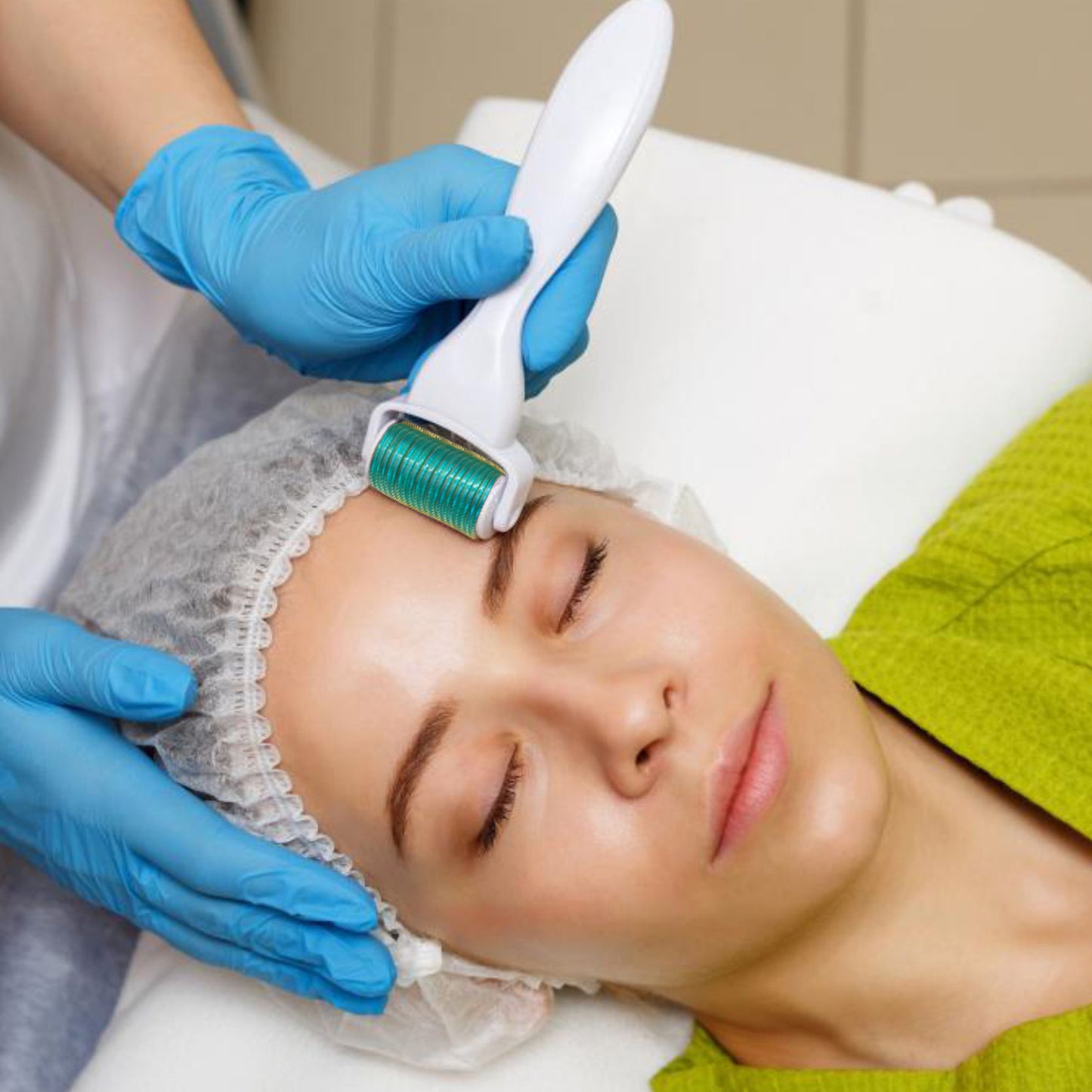 Derma Roller 3 in 1 (180-0.5mm/600-1.0mm/1200-1.5mm) Titanium Microneedling Roller