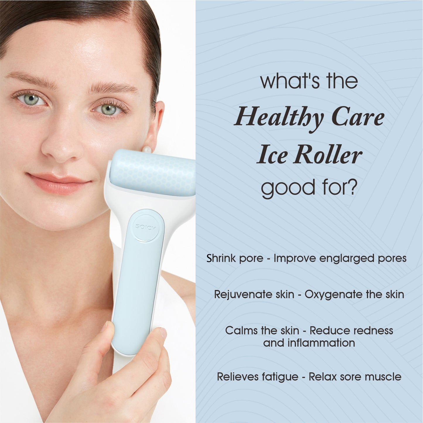 Ice Roller S20 Cold Massage Roller - Eye Roller