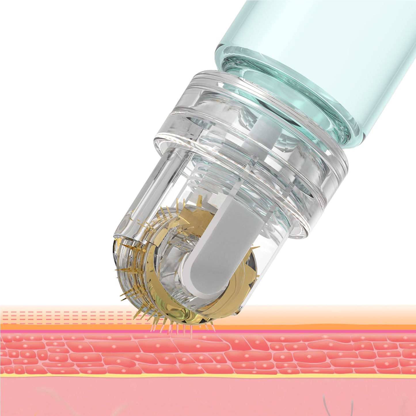 Hydra Roller 64 Pins Micro Titanium Needle Derma Stamp
