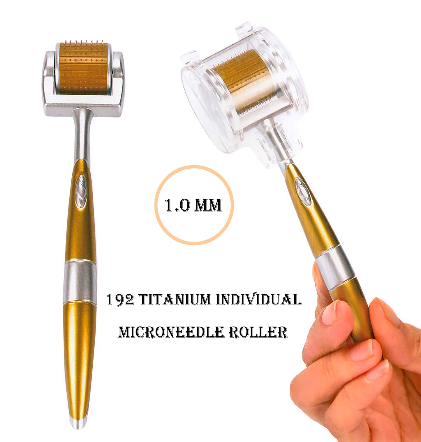 Derma Roller 192 Titanium 1.0mm Microneedling Roller